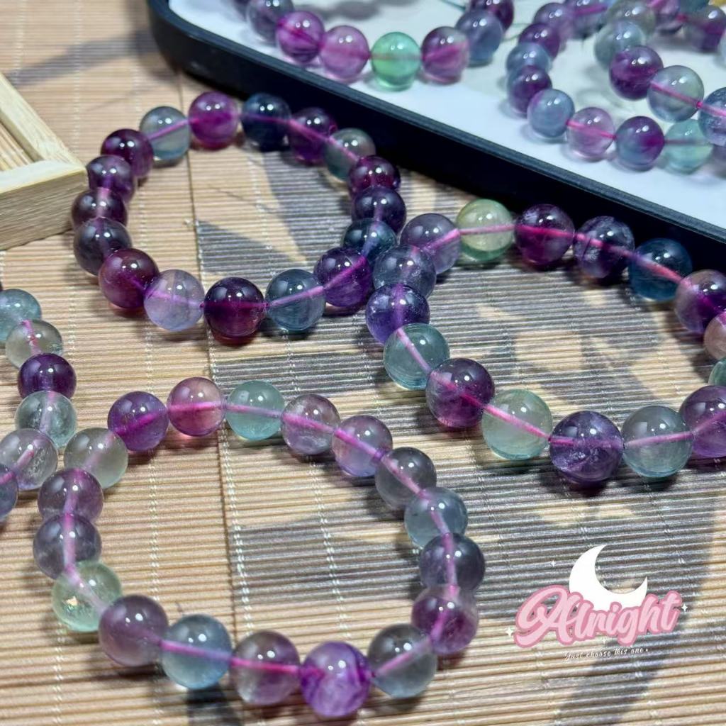 หินฟลูออไรท์ Fluorite  หินฟลูออไรท์ กำไลหินนำโชค หินแท้ 100% ของจริงสวยกว่าในภาพค่ะ ธรรมชาติ หินมงคล
