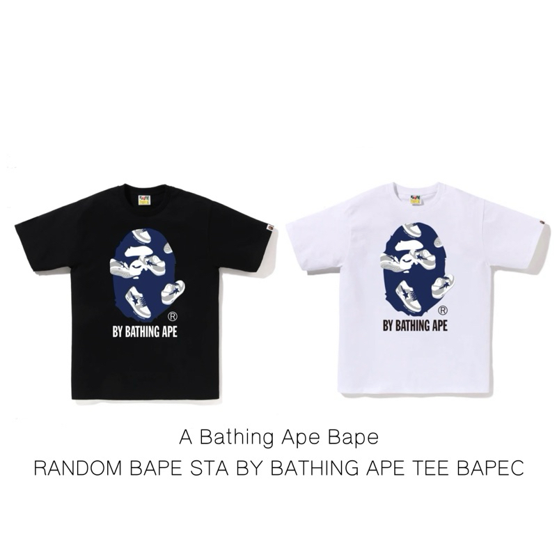 [พร้อมส่ง] เสื้อยืด A Bathing Ape Bape ลาย RANDOM BAPE STA BY BATHING APE TEE BAPEC ของแท้ 💯% จากญี่
