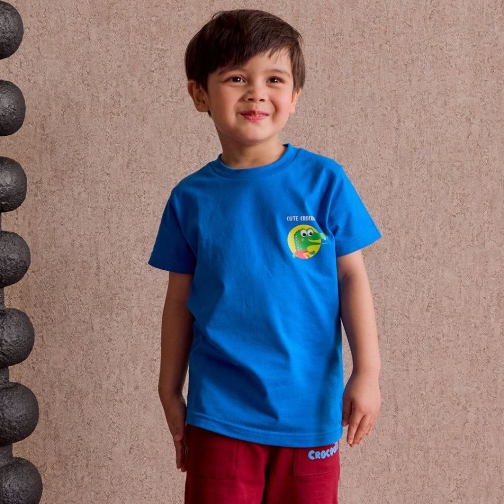 e'clat เสื้อเด็ก เสื้อยืดเด็ก เสื้อเด็กผู้ชาย 1-6ปี มีกระดุมไหล่เฉพาะ12M-2Y ผ้า100%cotton 9084