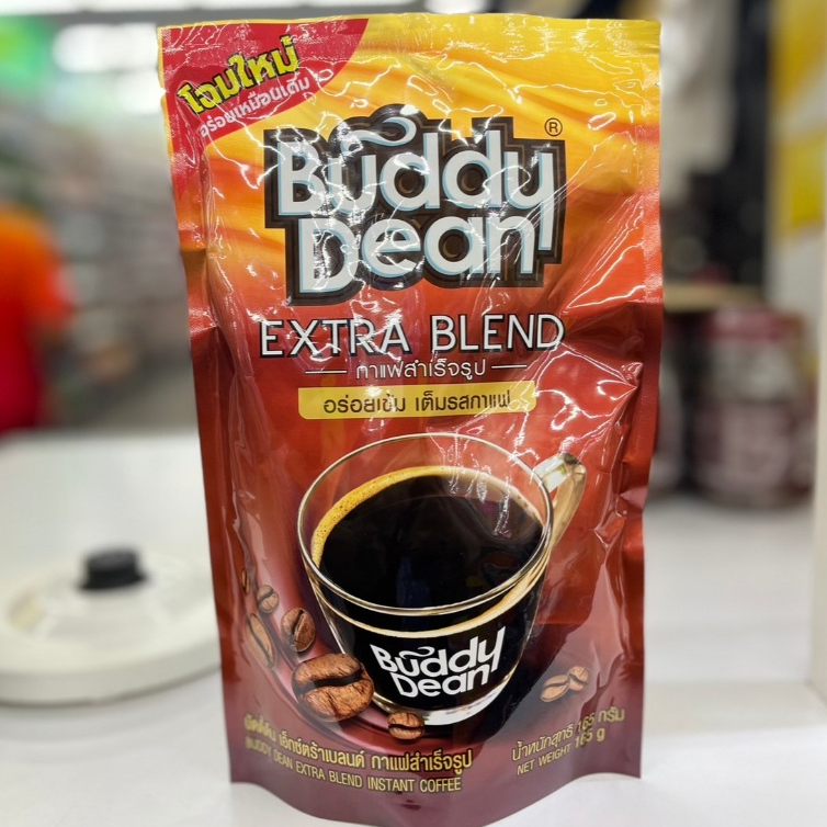 Buddy Dean Extra Blend Instant Coffee บัดดี้ ดีน เอ็กซ์ตร้า เบลนด์ กาแฟเกล็ดสำเร็จรูป 165 กรัม