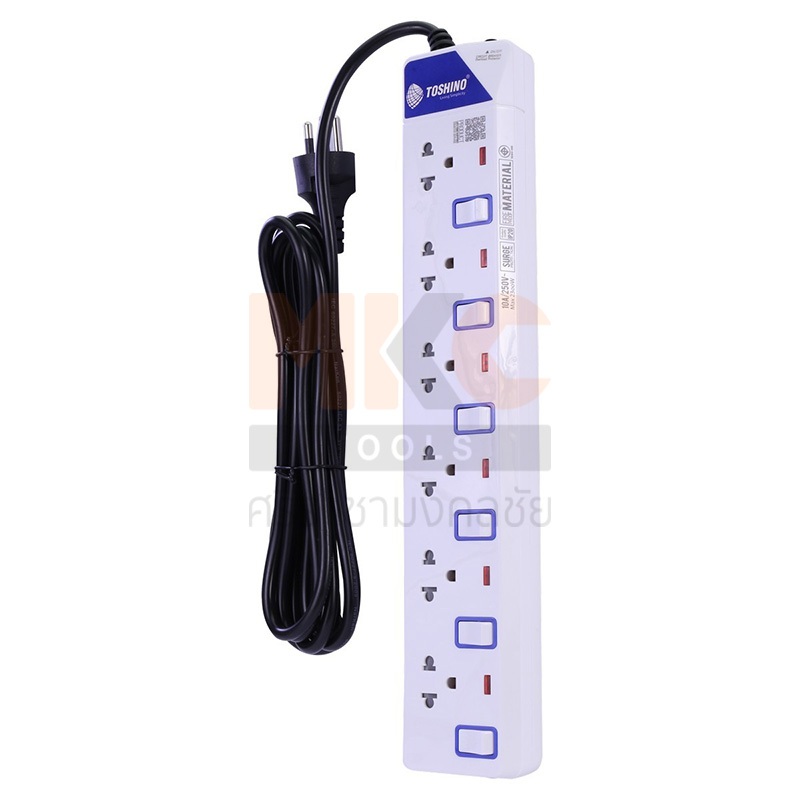 TOSHINO ปลั๊ก 6 ทาง 3 เมตร ET-916 TOSHINO