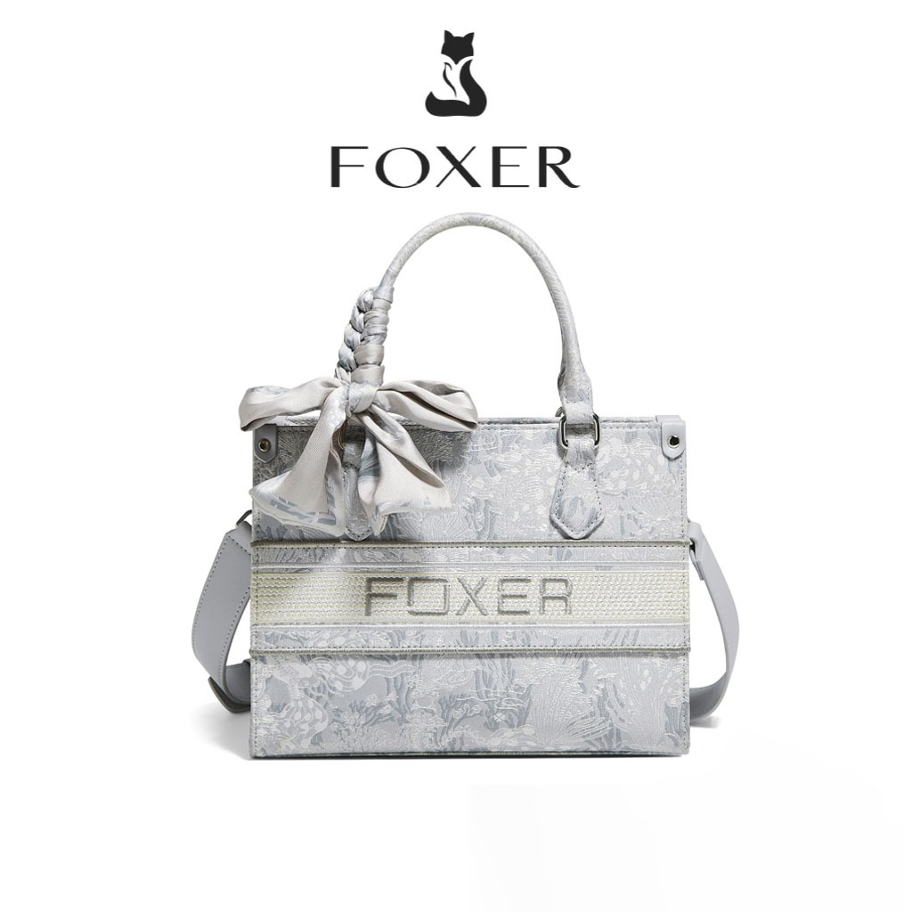 FOXER กระเป๋าถือหนังแท้ ความจุขนาดใหญ่ กระเป๋าผู้หญิงทันสมัย