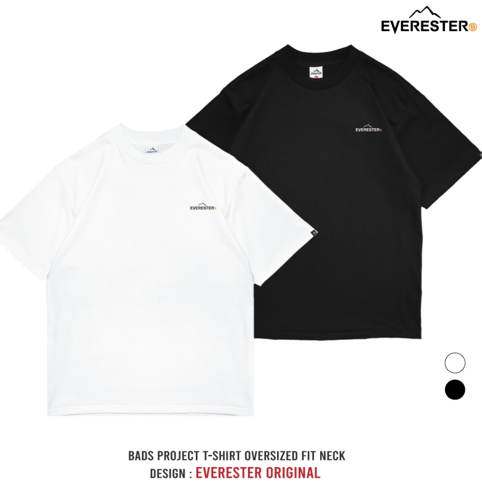 📣เพิ่มสีใหม่📣 EVERESTER เสื้อยืด คอฟิต Heavy Cotton Original เสื้อผู้ชาย Oversize สีดำ ขาว ONF