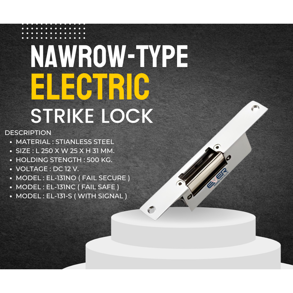 Electric Strike Lock - อุปกรณ์ประตูไฟฟ้า DC 12V (Fail Safe) (Fail Secure)