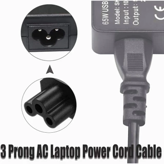 สายไฟ AC แบบ3 รูกลม(แบบที่เสียบ Adapter Notebook) หัวปลั๊ก3ขามีกราวด์