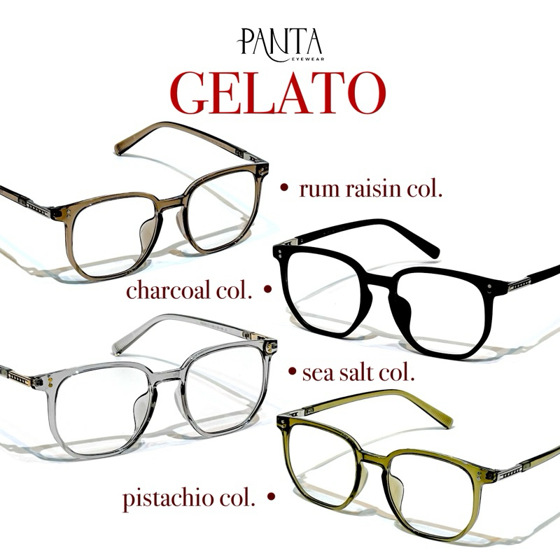 PANTA | GLT รุ่น Gelato (เจลาโต้) แว่นกรองแสงออกแดดเปลี่ยนสี ขานิ่ม ไล่ฝ้า