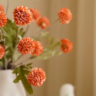 OurHome [พร้อมส่ง] ดอกแดนดิไลอัน 5 หัว Artificial 5 heads of dandelion ดอกไม้ปลอมงานแต่งงานและของตกแต่งบ้าน โรงแรม