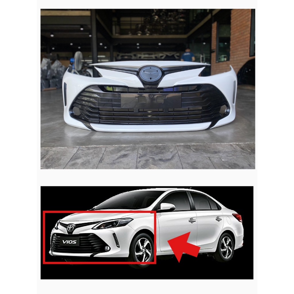 ทำสีแล้วพร้อมใส่ ชุดกันชนหน้าวีออส 2017 Toyota Vios 2017