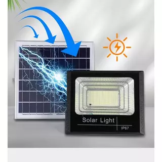 ไฟโซล่าเซลล์ 400000W Solar Light IP69 เปิดปิดอัตโนมัติ โซล่าเซลล์ กันน้ำ กันฟ้าผ่า แสงสีขาว