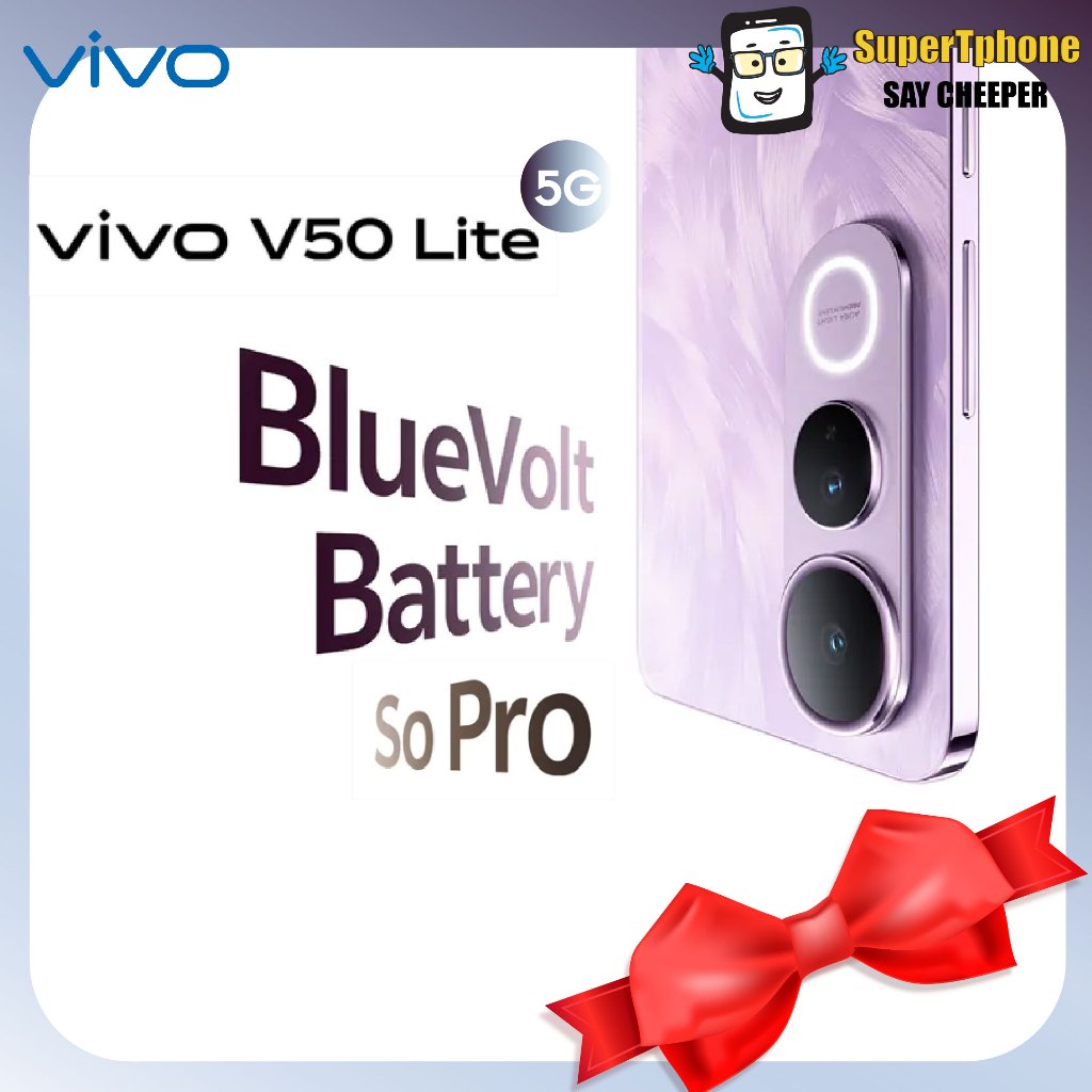 vivo V50 Lite รุ่น 5G(8+256GB)ลำโพงสเตอริโอคู่ แบตเตอรี่ 6500 mAh
