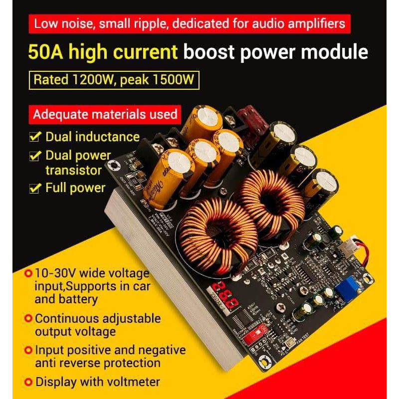 ZK-PW1200 50A Boost converter ของแท้จากWuzhi audio