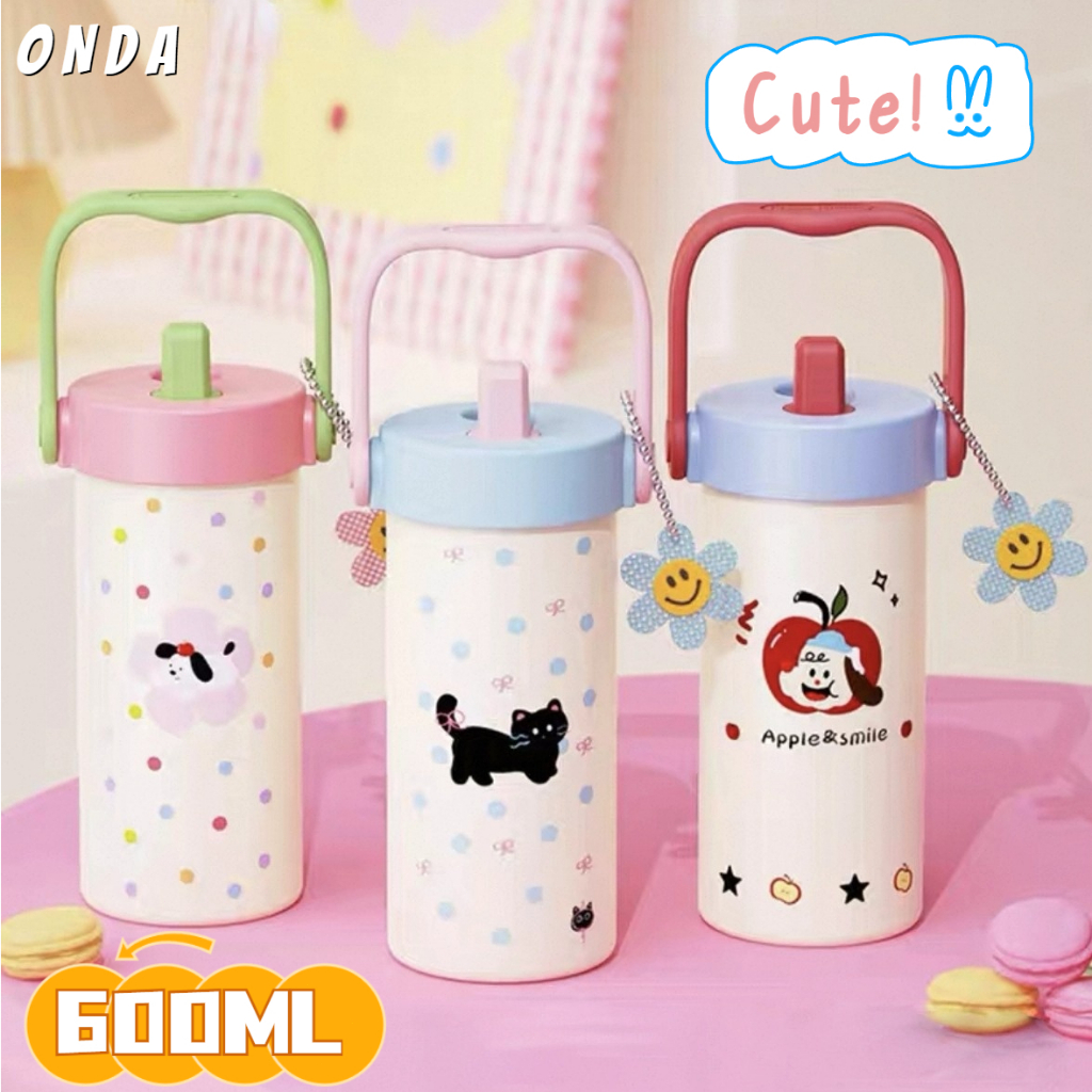 【ONDA】แก้วเยติ 316 มีหูหิ้วใหม่การ์ตูนใหญ่ความจุ กระติกน้ําเก็บอุณหภูมิแก้วเก็บอุณหภูมิพร้อมหูหิ้ว