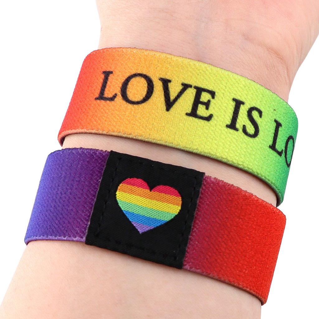 สร้อยข้อมือ สีรุ้ง Pride month LGBTQ แฟชั่น เกย์มิตรภาพ LOVE IS LOVE