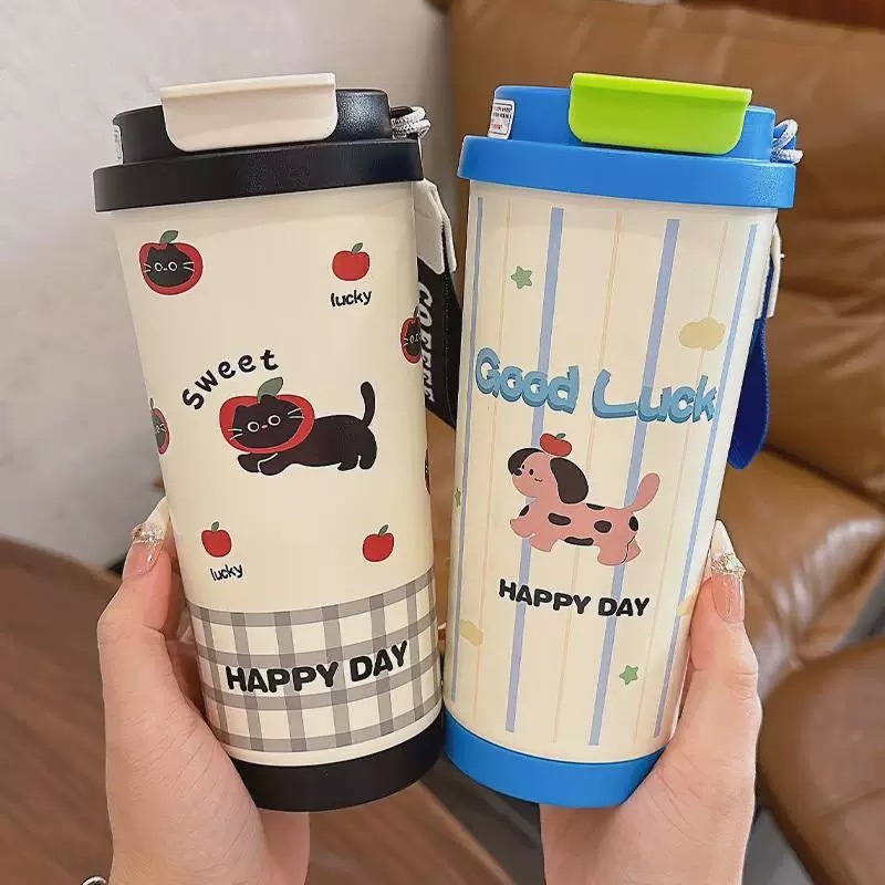 【ONDA】แก้วเก็บความร้อน/เย็น 316สแตนเลสแก้วกาแฟ ใช้งานสะดวก แก้วเก็บอุณหภูมิ 560ml ฝาใช้งานแบบ 2 หัว - รูปที่ 2