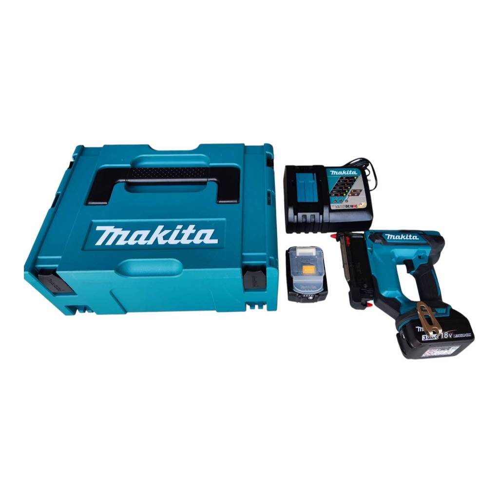 MAKITA เครื่องยิงตะปูไร้สาย18V มากีต้า รุ่น DPT353 18V ครบชุดพร้อมแบตเตอรี่3A 2 ก้อน และ แท่นชาร์จ ข