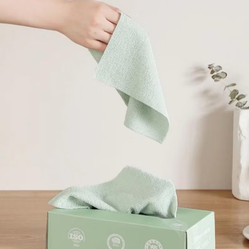 ผ้าไมโครไฟเบอร์ ผ้าเช็ดอเนกประสงค์ ผ้าเช็ดจาน ผ้าเช็ดรถ ผ้าเช็ดมือ ผ้าขนหนู กล่อง 20 ชิ้น - 4