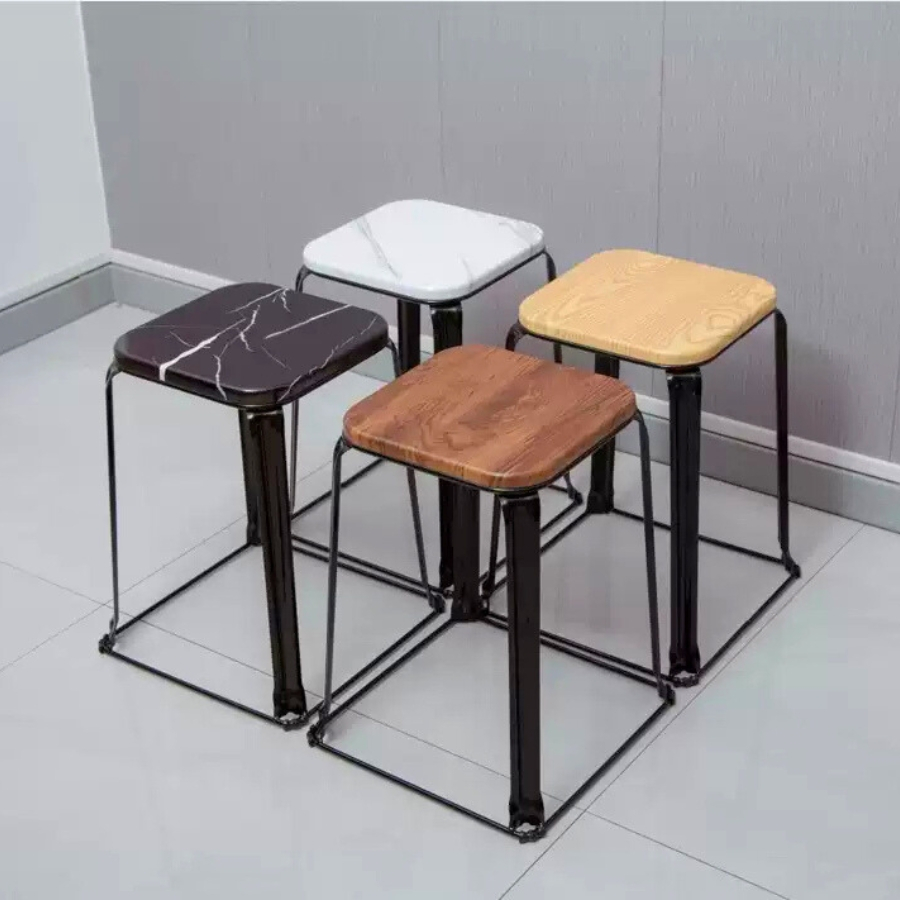 Naibaan เก้าอี้สตูล สำหรับร้านอาหาร เก้าอี้บาร์ รับน้ำหนัก120kg  สตูลขาเหล็ก เก้าอี้กินข้าว Chair - รูปที่ 6