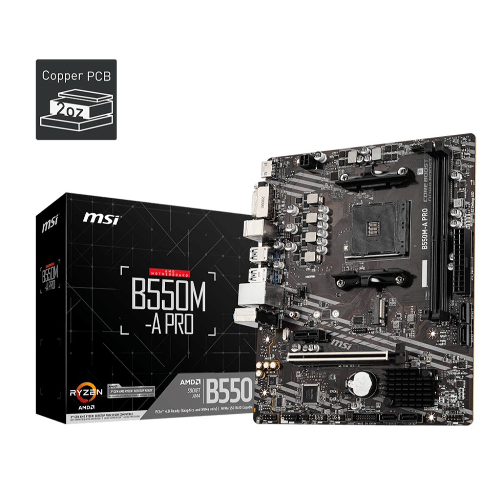 MAINBOARD (เมนบอร์ด) AM4 MSI B550-A PRO