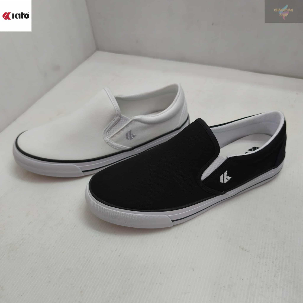 Kito กีโต้ รองเท้าผ้าใบ รุ่น BL6M สีดำ/สีขาว Size 38-44