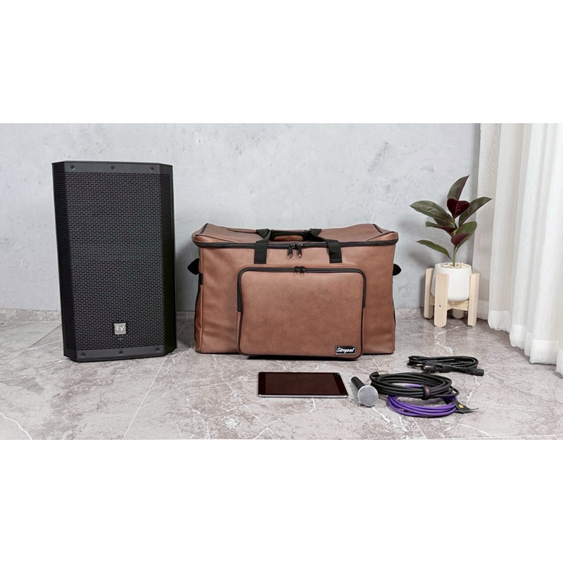 Simpel กระเป๋าใส่ลำโพง EV ZLX12P G2 หนัง สีน้ำตาล