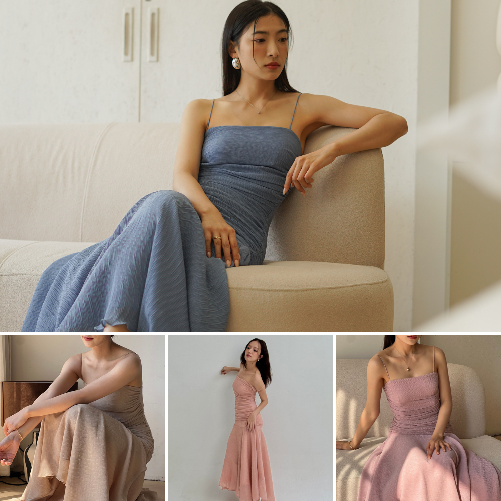 Tangerines - Wrap dress (สีพิเศษ) ชุดเดรส ออกงาน