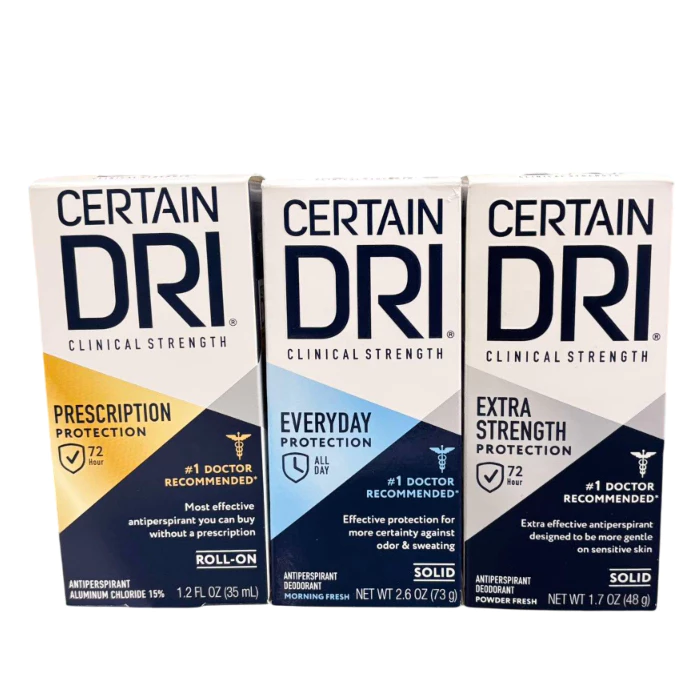 Certain dri เซอร์เทนดราย ระงับกลิ่นกาย 3 สูตร certaindri