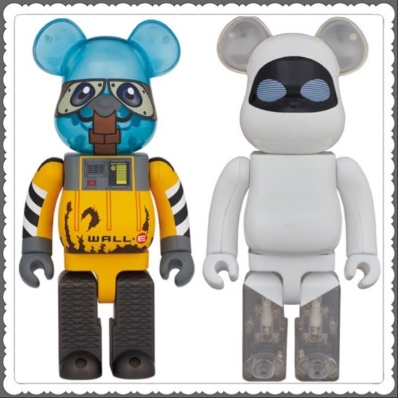 (ของแท้) คู่ BE@RBRICK WALL-E: WALL-E & EVE 400% & 400% (bearbrick)