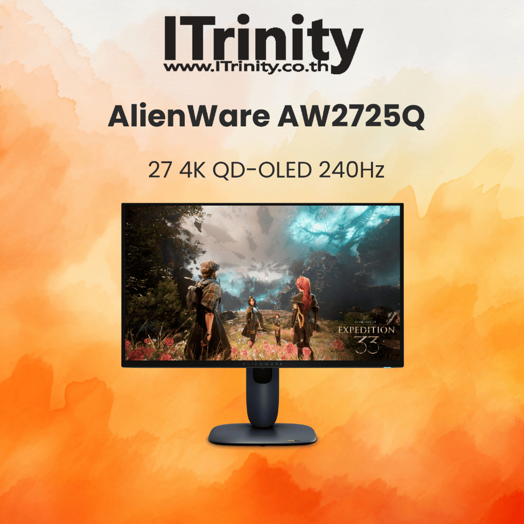 Alienware AW2725Q 27 4K QD-OLED Gaming Monitor เดลล์ จอมอนิเตอร์ 27 นิ้ว 4K รับประกัน 3 ปี On-Site