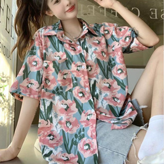 เสื้อเชิ้ตฮาวายแขนสั้น ฤดูร้อน เสื้อสงกรานต์ แฟชั่นสำหรับผู้…