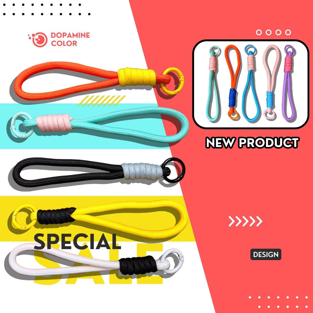 พวงกุญแจเชือกถัก ป้องกันการสูญหาย แฟชั่นสําหรับผู้หญิง พร้อมพวงกุญแจ อุปกรณ์เสริม สําหรับกล้อง โทรศัพท์มือถือ ดิสก์ U