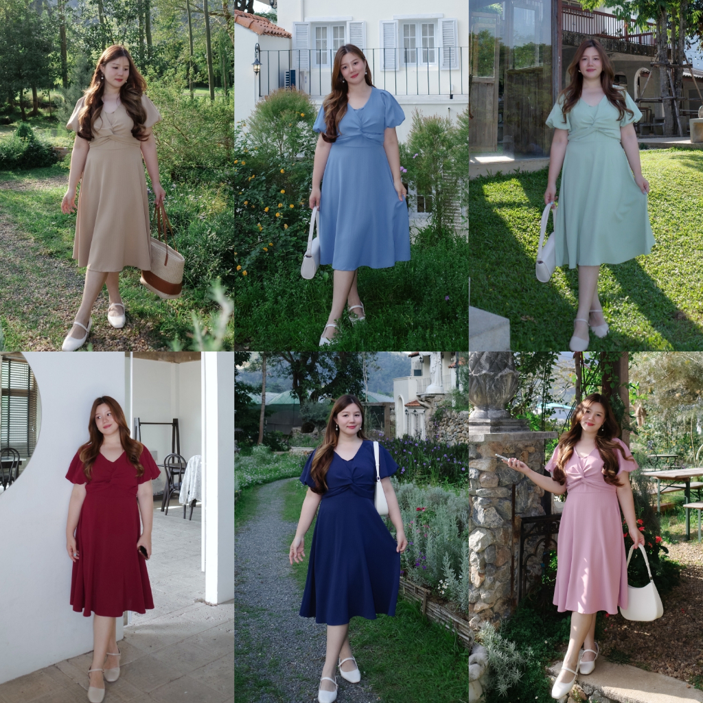 (❤️อกถึง 48") Crossy Dress เดรสสาวอวบ ชุดสาวอวบ