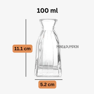【M&P】แจกันแก้ว ขวดแก้วเปล่าก้านไม้หอมระเหย Reed Diffuser