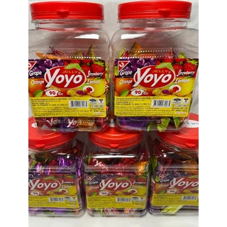 โยโย่ เยลลี่ รวมรสผลไม้ แบบกระปุก 450 กรัม ( 90 เม็ด )