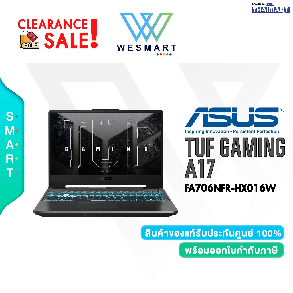 (Clearance) ASUS GAMING NOTEBOOK TUF GAMING A17 FA706NFR-HX016W : Demo สินค้าตัวโชว์/ประกันศูนย์ ASU