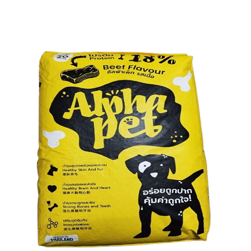 อาหารสุนัข alpha pet รสเนื้อขนาด20กก