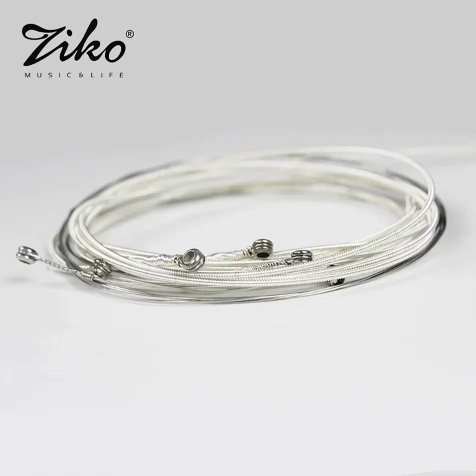 Ziko DUS Series สายกีตาร์อะคูสติก เหล็กคาร์บอน แกนหกเหลี่ยม 010-048 011-052 012-053 นิ้ว ชุบเงิน 1 ชุด - รูปที่ 7