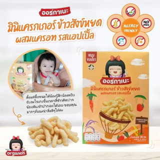 (ขั้นต่ำ 2 ชิ้นหรือรวมกับสินค้าอื่นในร้าน) Organeh ออร์กาเนะ มินิแครกเกอร์และพัฟข้าวกล้องงอก จากข้าวสังข์หยดออร์กานิก