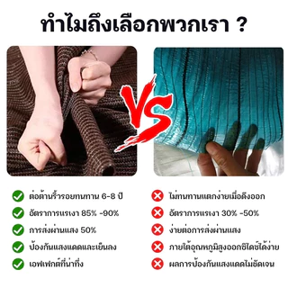 AIMO สแลนกันแดด100% ตาข่ายบังแดด ผ้าใบบังแดด ม่านบังแดด ผ้าสแลนกันแดด เพิ่มความหนาและเข้มข้น ทนทาน กันยูวี