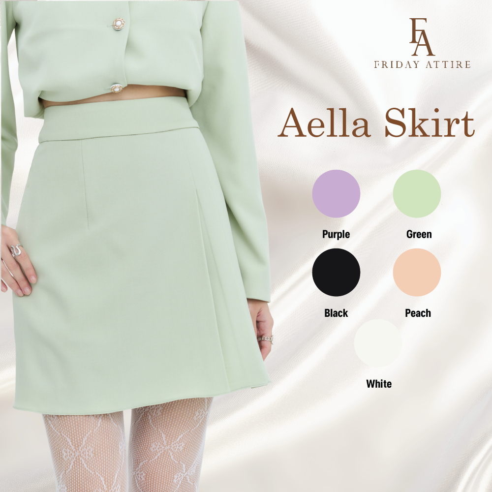 Friday Attire กระโปรงเอวสูงจีบหน้า (Aella skirt) (FS-015)