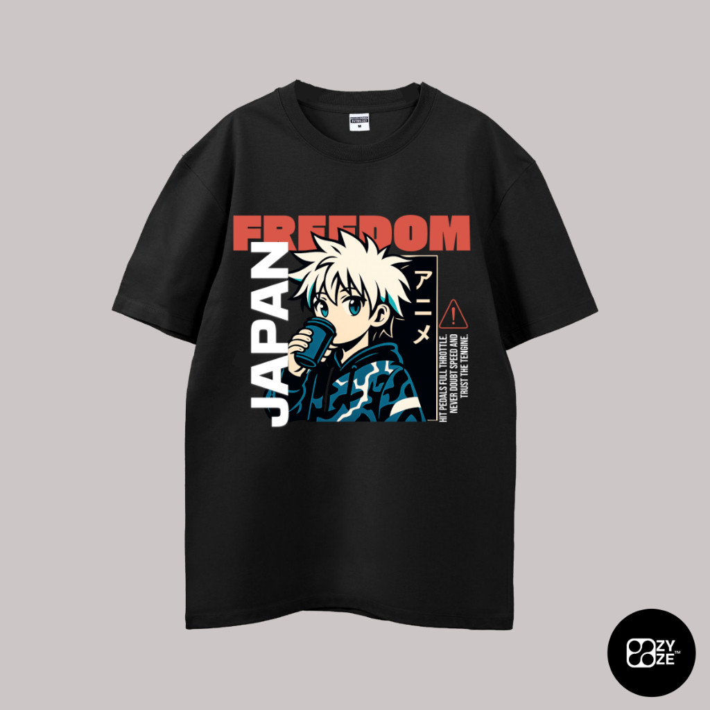 เสื้อยืด Oversized ลวดลาย Japan freedom