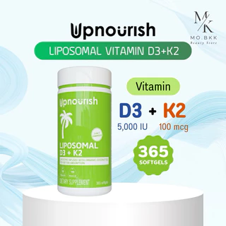 Upnourish Liposomal Vitamin D3 K2 MK7 365 Softgels