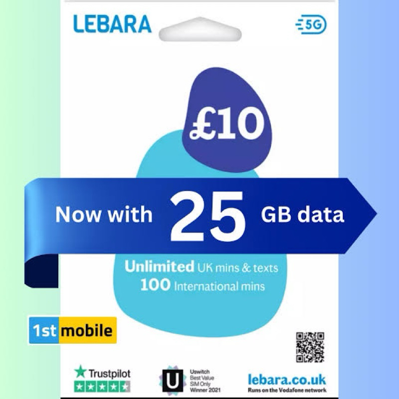 SALE!!! Lebara-25GB data ซิมอังกฤษ สก๊อตแลนด์ สำหรับ 3-30 วัน UK Scotland simcard หมดอายุ 21 january
