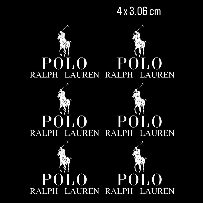 ตัวรีดติดเสื้อ polo ralph สีขาว ตัวรีดร้อน สติกเกอร์รีดติดเสื้อ