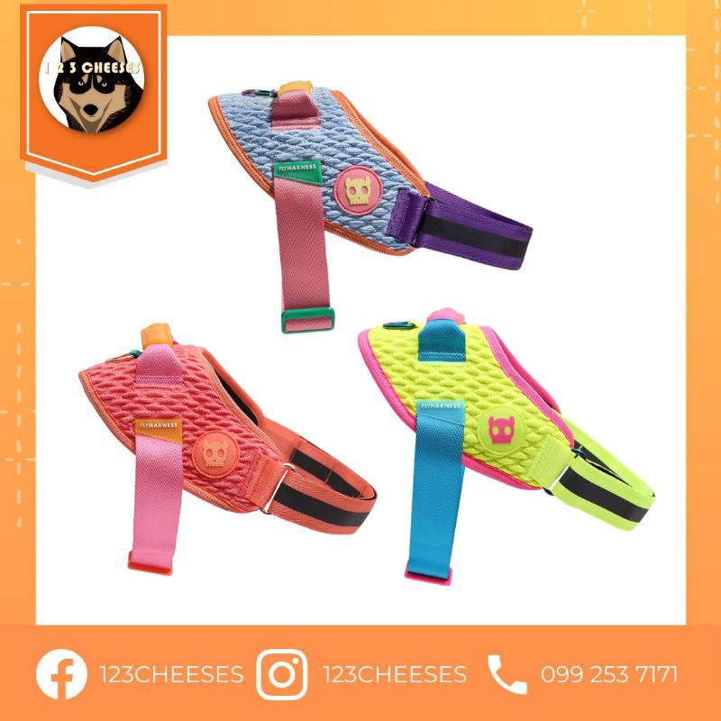 พรีออเดอร์ สีใหม่ Zeedog FlyHarness Lightweight Dog Harness with Reflectors Galaxy color รัดอก สุนัข