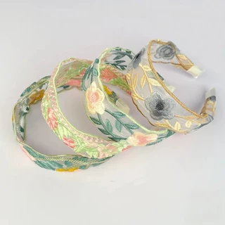 Cicishop(278)Flowers Headband 🌸 คาดผมถักลายดอกไม้ ใส่แมตช์ลุคหวานๆ
