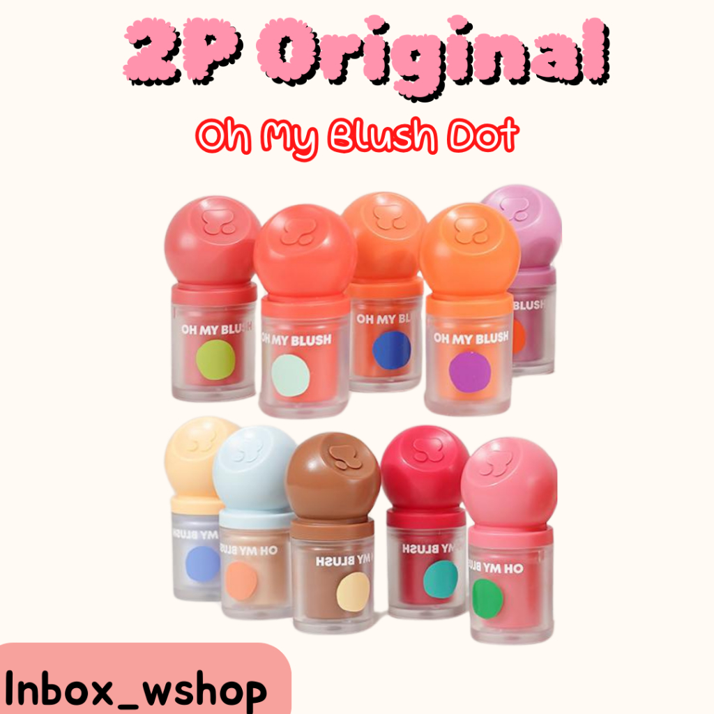 (พร้อมส่ง-ส่งไว ของแท้100%) 2P Original Oh My Blush Dot 3 กรัม