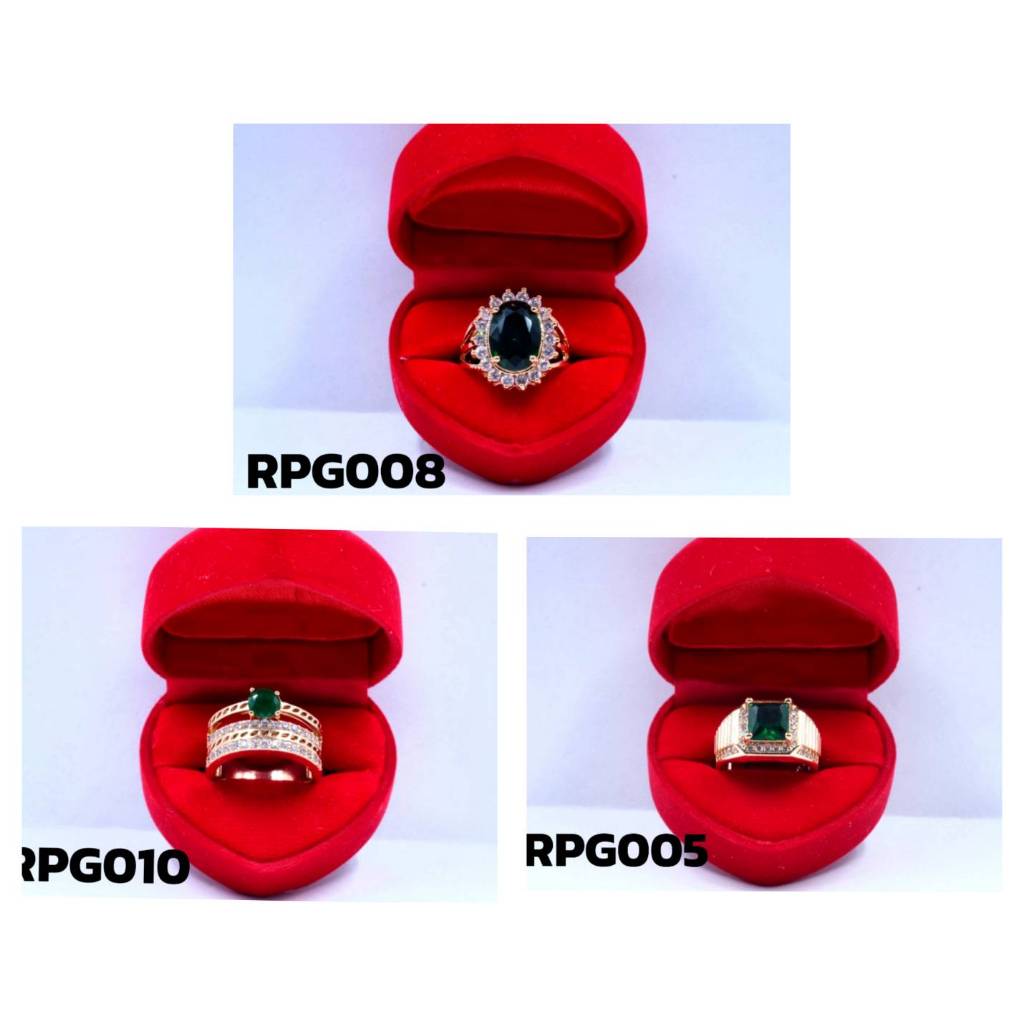 3ลาย จำนวนจำกัด แหวนมรกตสีเขียว มีหลายแบบสวยๆ  แฟชั่นเรียบง่ายใส่ได้ทังผู้หญิง และผู้ชาย