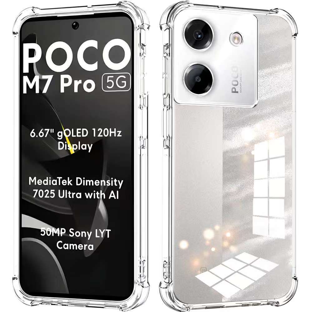 Xiaomi Poco M7 5G/Poco M7 Pro 5G(พร้อมส่งในไทย)เคสTPUใสกันกระแทกแบบคลุมกล้องXiaomi POCO M7 5G/POCO M