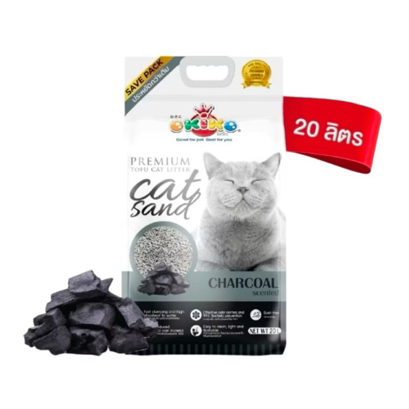 OKIKO Tofu Premium ขนาด 20 ลิตร ทรายแมว