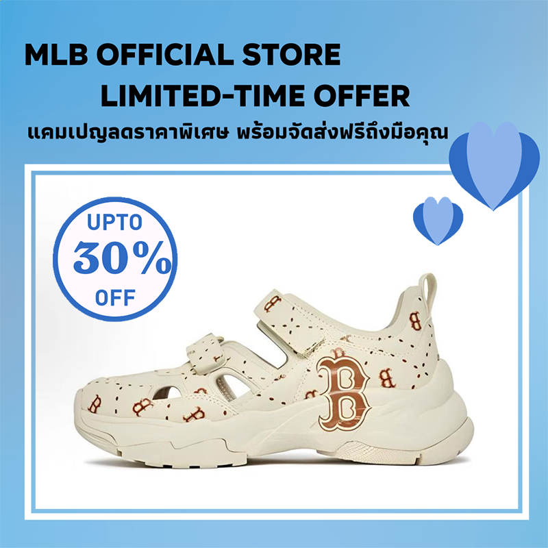 ของแท้ 100% MLB Sandal รองเท้า Chunky Mask EVA Street Style Logo รองเท้าแตะ MLB รองเท้า